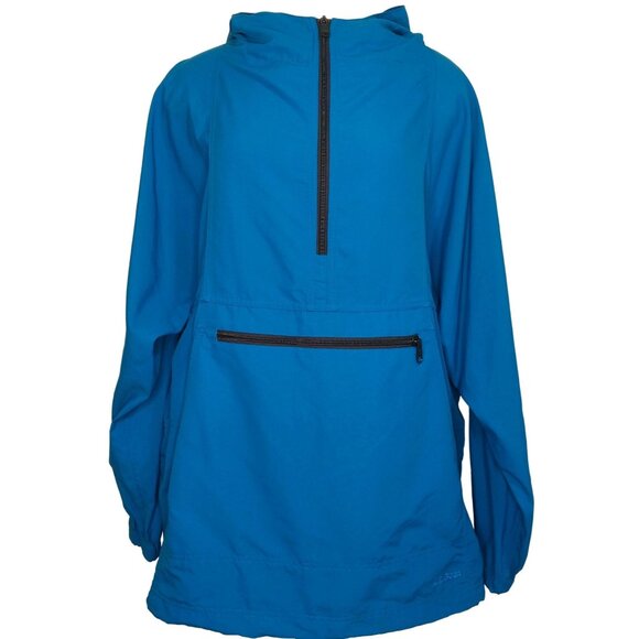 L.L.Bean Men's Blue Nylon Pullover Hoodie Jacket Size Large Kangaroo Pockets - Picture 1 of 10